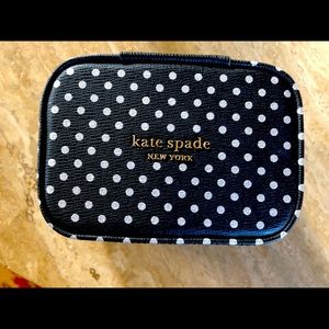 Kate Spade Jewelry box/case/organizer Brand New Spencer metallic dot zip